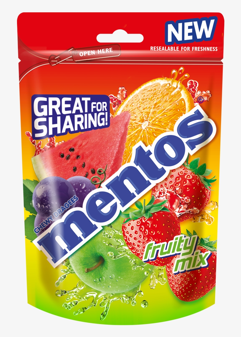 Mentos Doy Bag Fruity Mix 1x10, transparent png download