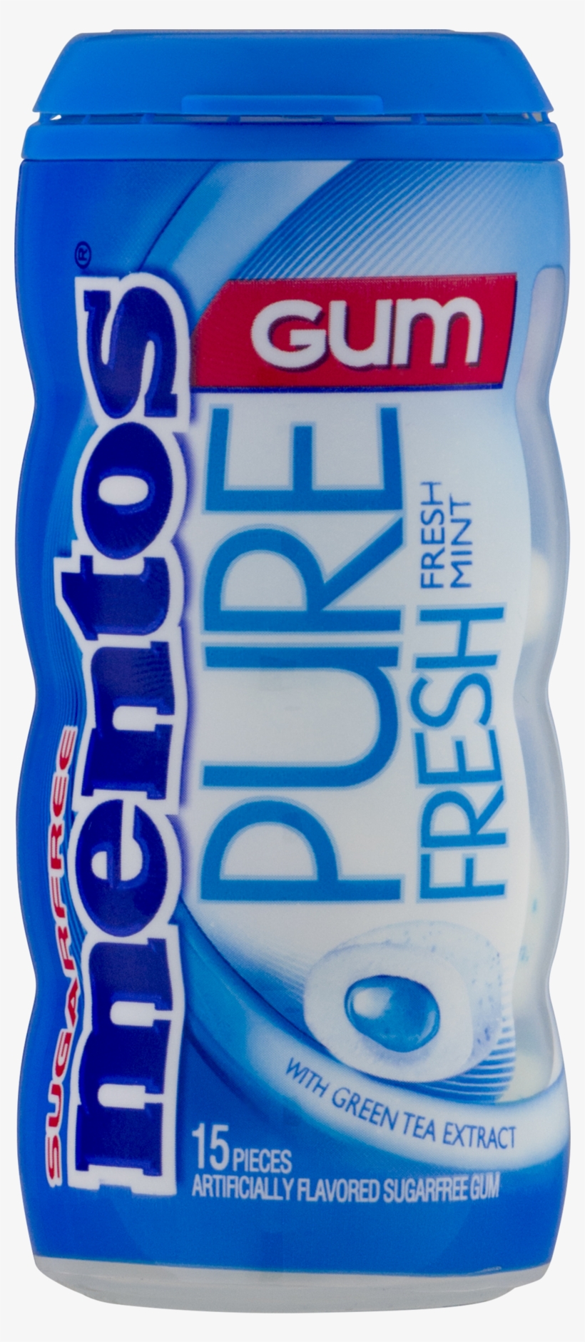 Mentos Pure Fresh Sugarfree Gum Fresh Mint - Mentos Bubble Fresh Gum, transparent png download