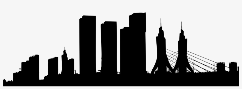 Vector Graphics, - Silhouette Skyscrapers Clipart, transparent png download