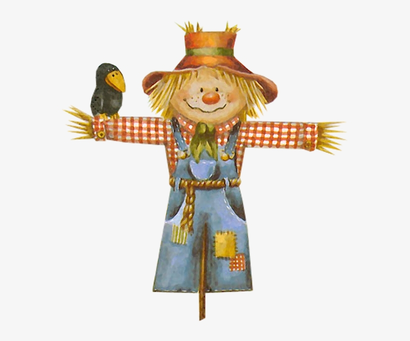 Scarecrow Cartoon Illustration Free Png Hq Clipart - Épouvantail, transparent png download