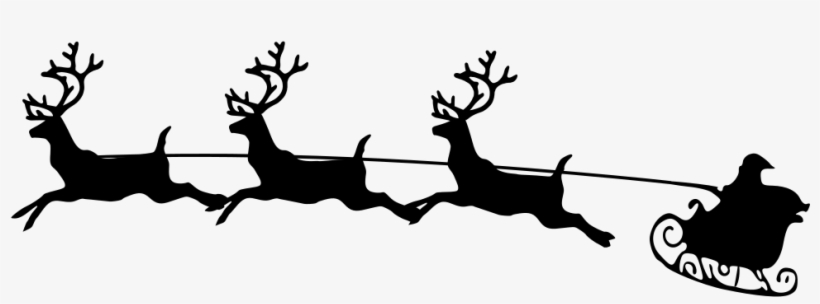 Santa's Sleigh - Isolated - Merry Christmas Christmas Illustration, transparent png download