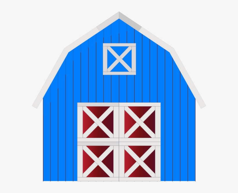 Blue Barn Clip Art - Paper Cut Out Of Barn, transparent png download