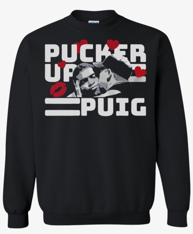 Los Angeles Dodgers Pucker Up Puig Shirt Sweatshirt - Sweatshirt, transparent png download
