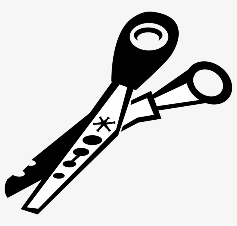 Vector Illustration Of Scissors Hand-operated Shearing, transparent png download