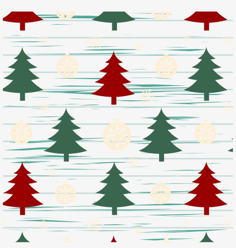 Tree Snowflake Pattern Red - Little Christmas Tree Background, transparent png download