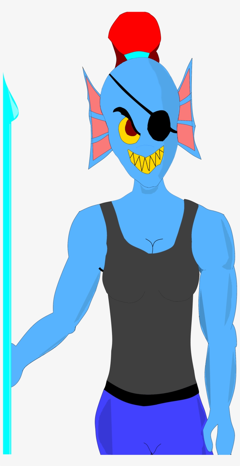 I Drew Undyne - Cartoon, transparent png download