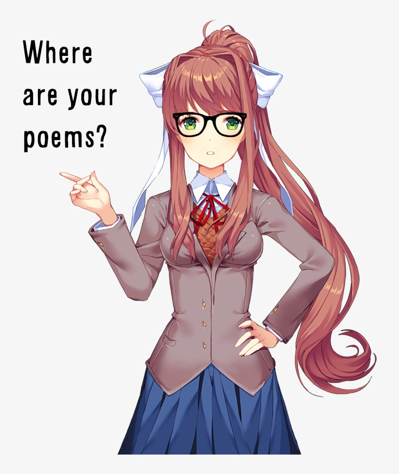 Ddlc - Monika Ddlc Thumbs Up, transparent png download