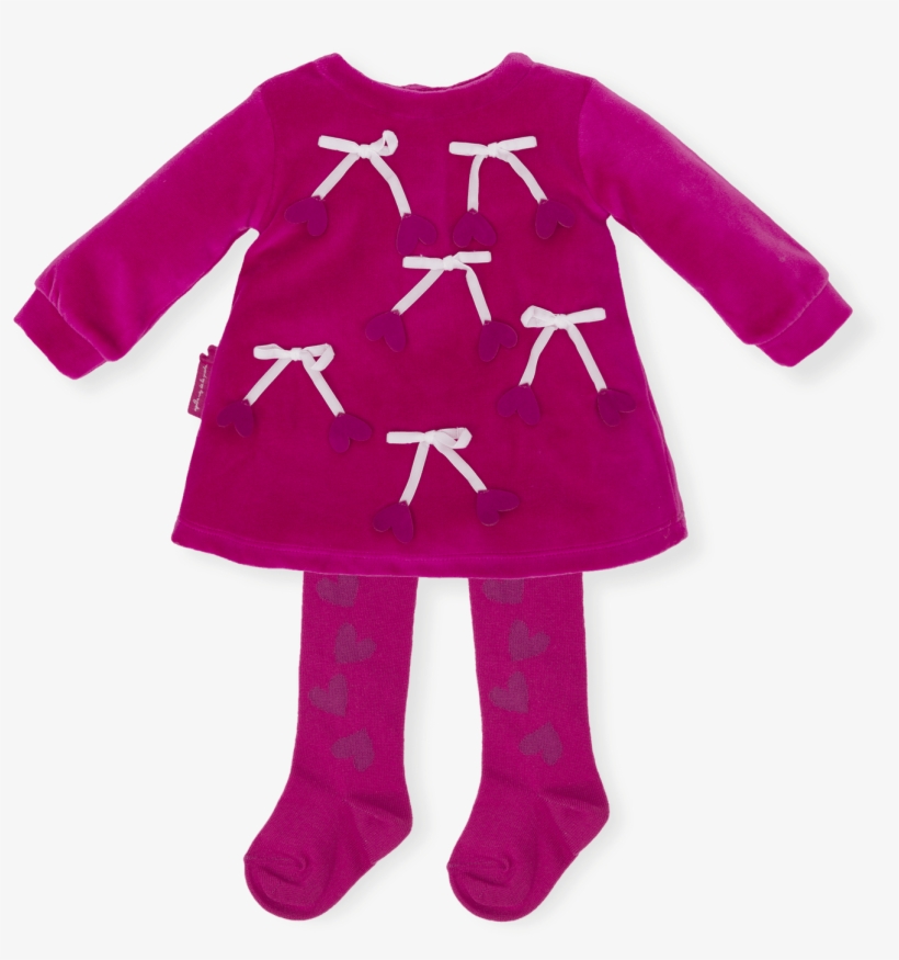 Vestido Lazos Fucsia - Girl, transparent png download