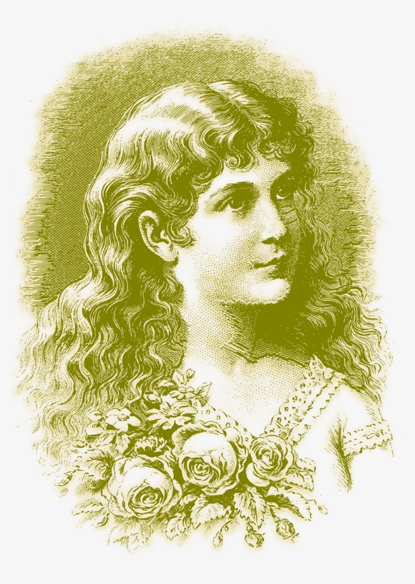 This Free Icons Png Design Of Vintage Flower Girl, transparent png download