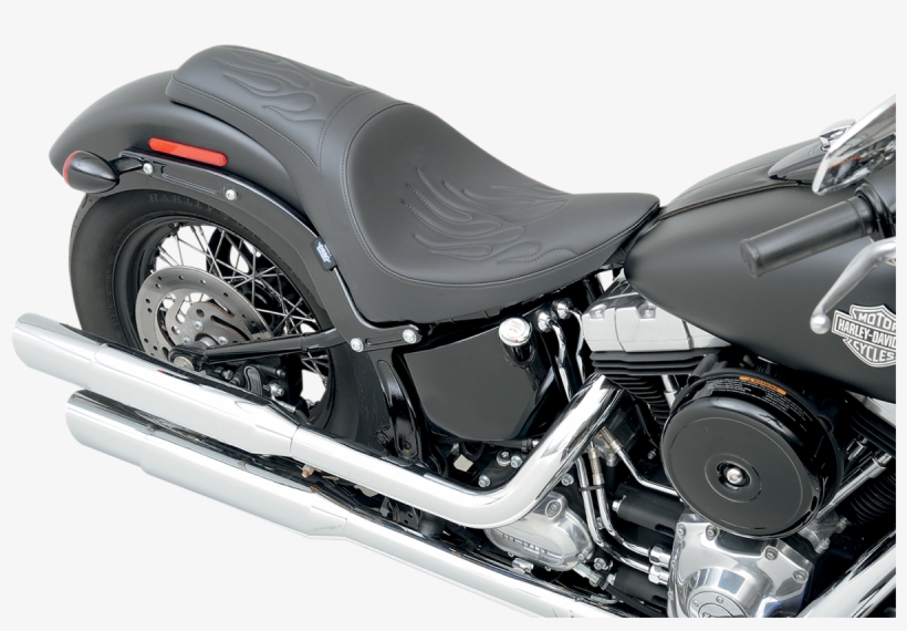 Drag Specialties Black Flame Predator Seat 11-17 Harley - Harley Davidson Fls Seats, transparent png download