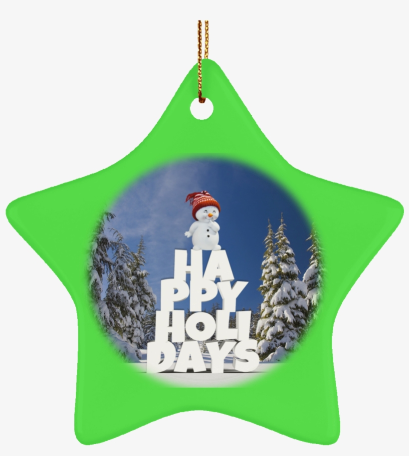 Crafted Ceramic Christmas Tree Ornament Snow Baby Happy - Winter Season Forests, transparent png download