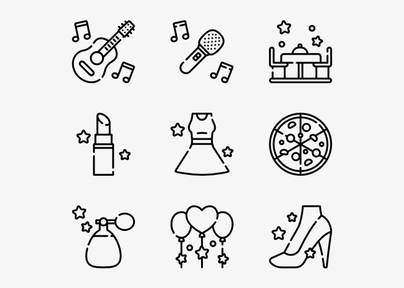 Night Party - Birthday Vector Icon, transparent png download