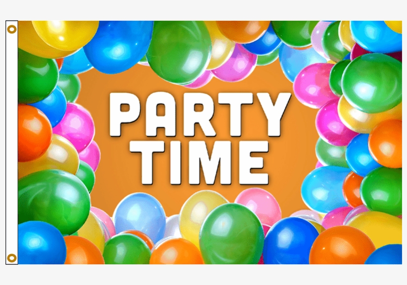 3x5 Party Time Flag - Birthday Party, transparent png download