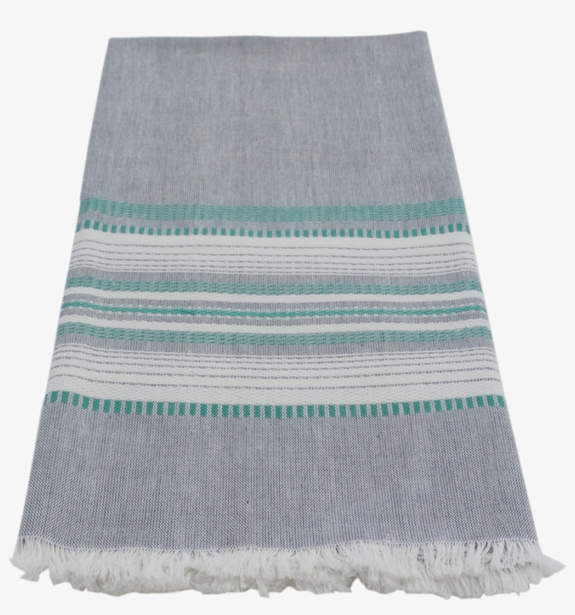 Neutral Grey Slate Towel With A Teal Tone Ascent, A - Scarf, transparent png download