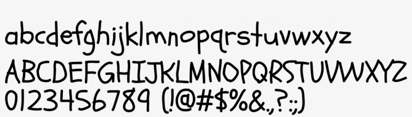 Schoolbell Font Specimen - Paint Fonts, transparent png download