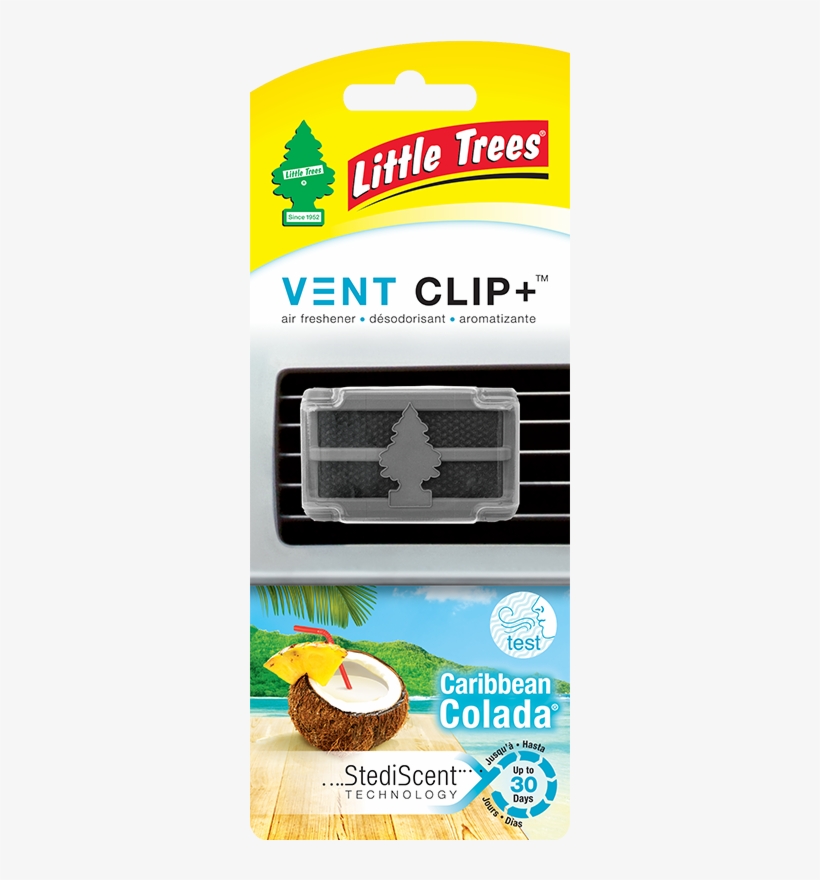 Car Freshner Vent Clip Carribian Colada - Little Trees Vent Clip, transparent png download