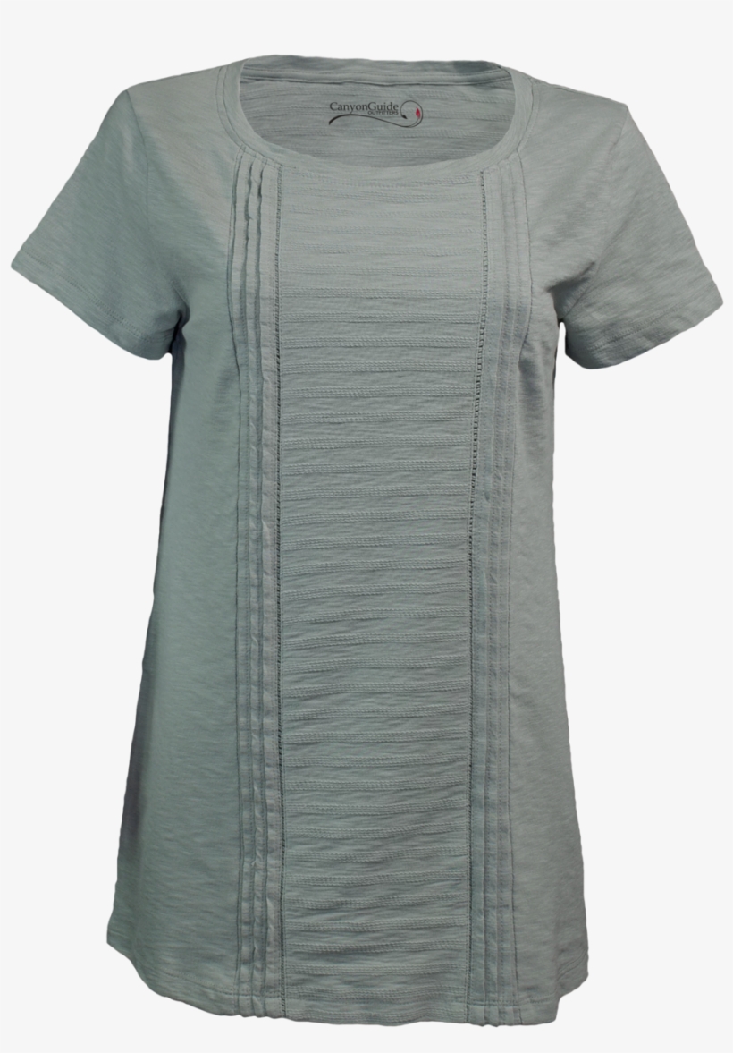 Ladies S-s Knit Front Inset Panel - Active Shirt, transparent png download