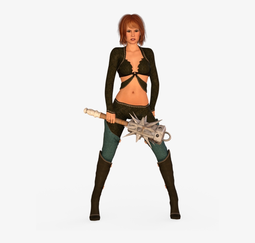 Woman, Weapon, Female, Amazone, Mystical, Warrior - Girl, transparent png download