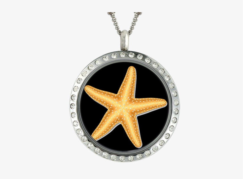 Intricate Starfish Design In Locket - Jewish Charms, transparent png download