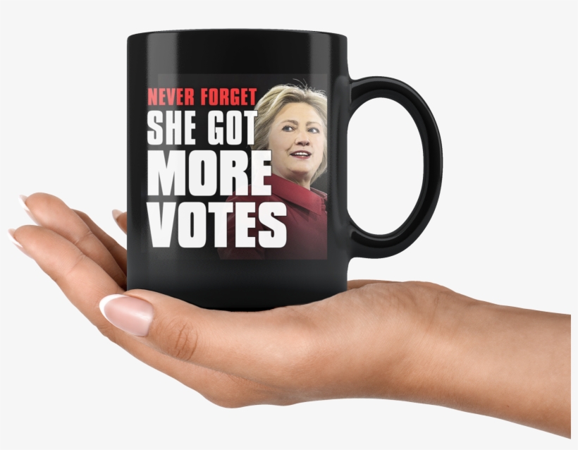 She Got More Votes Black Coffee Mug - Mug, transparent png download