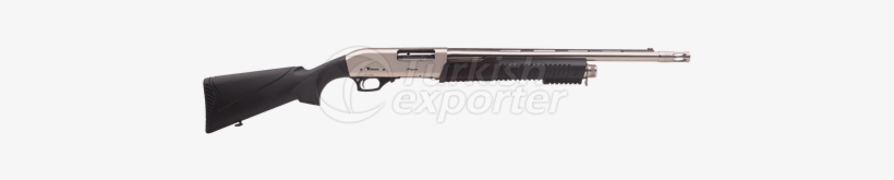 605 Silver Pump Action Shotgun - Firearm, transparent png download