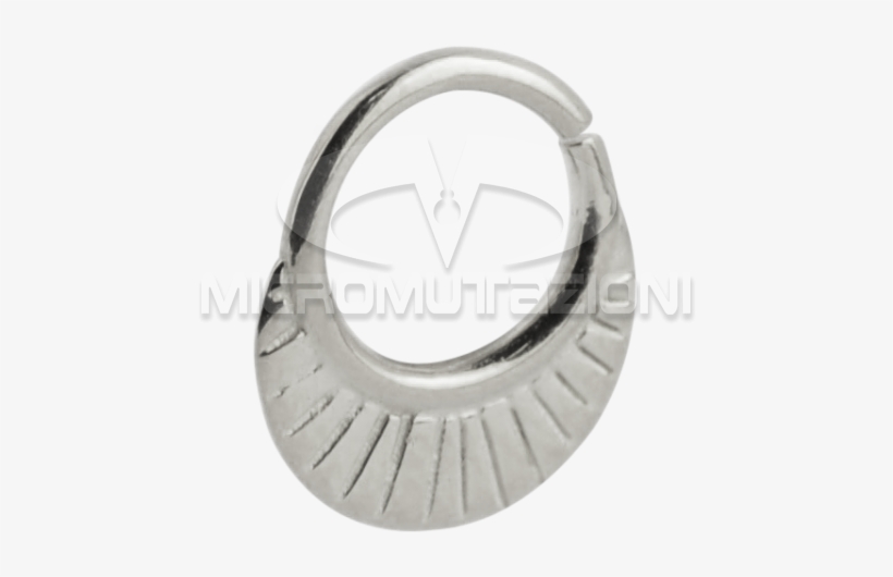 Silver Indian Ornament Septum Ring Septum - Circle, transparent png download
