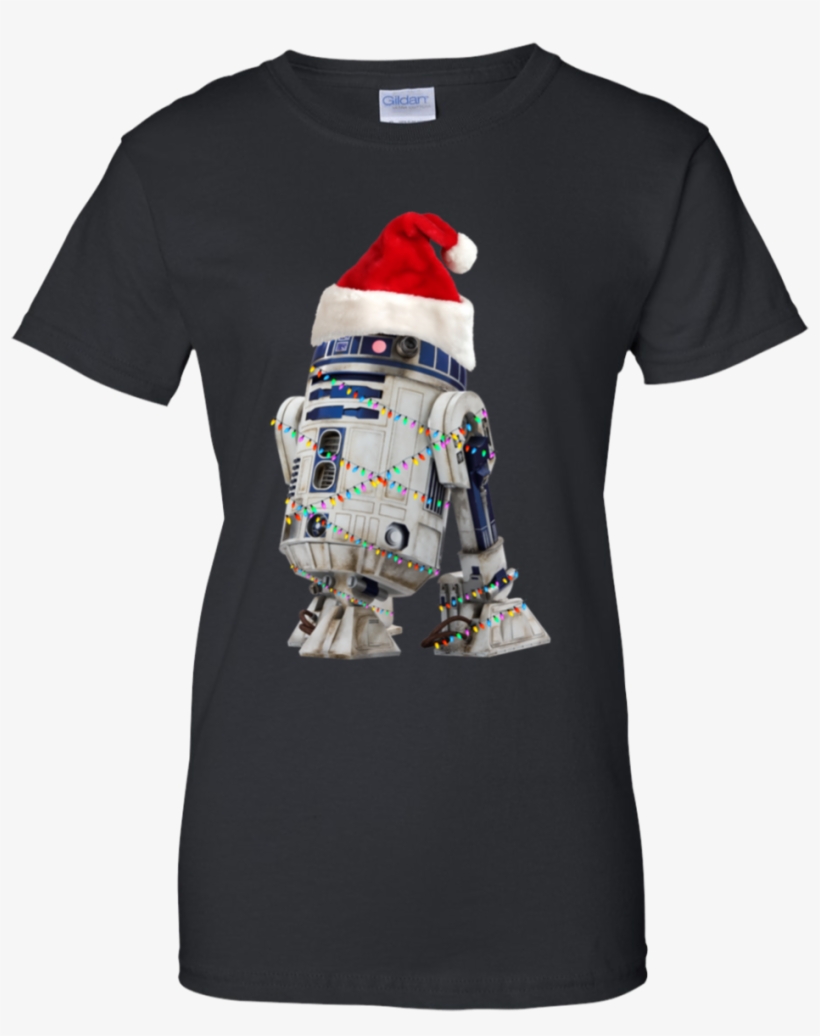 Star Wars R2d2 Christmas Led Light Christmas Ladies' - T-shirt, transparent png download