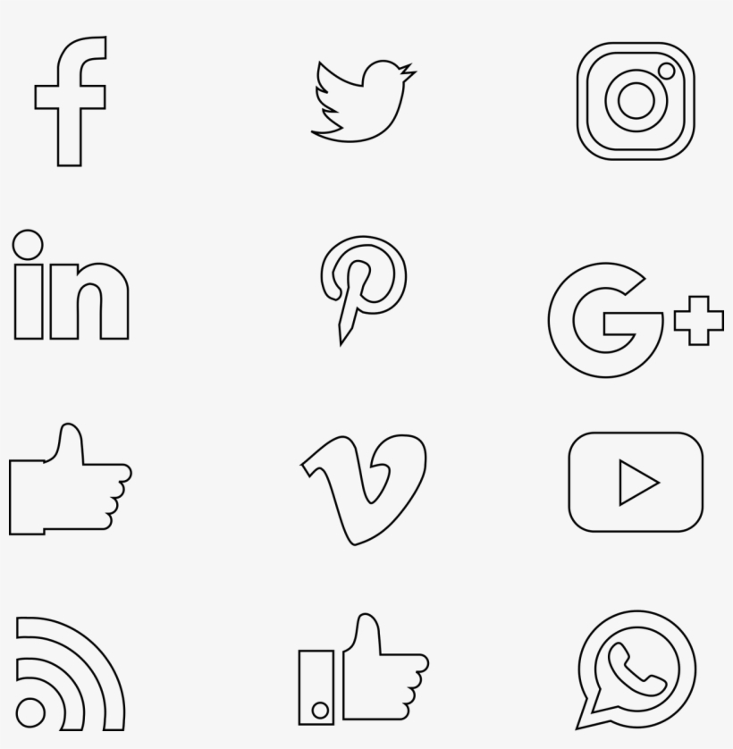 Social Media Thin - Pattern, transparent png download