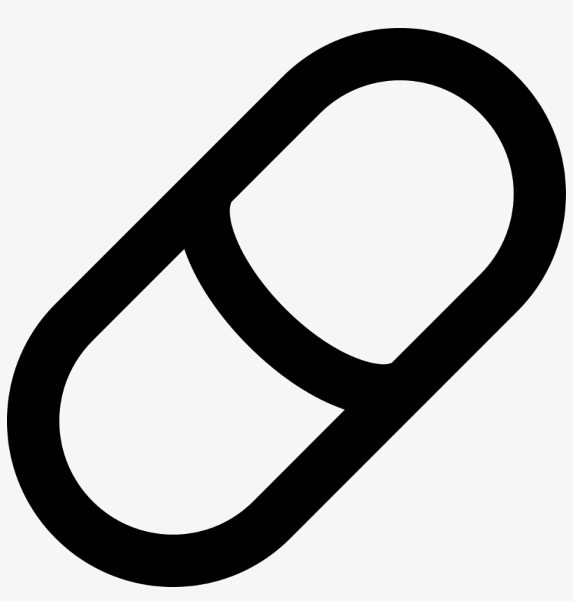 Png File Svg - Outline Of A Pill, transparent png download