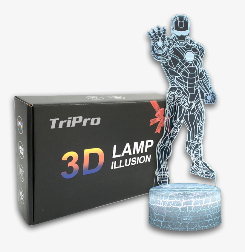3d Led Optical Illusion Lamp - Figurine, transparent png download