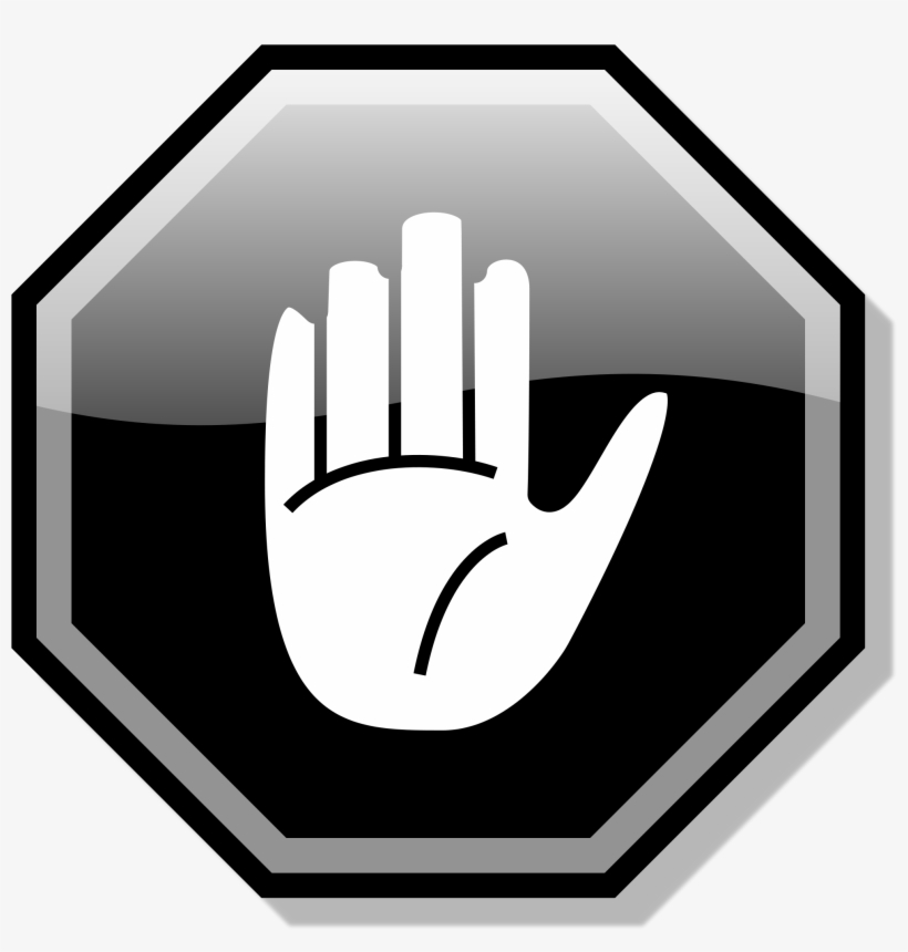 Open - Stop In Black, transparent png download