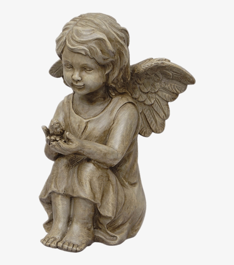 Cherub Statuette - Girl Cherub, transparent png download