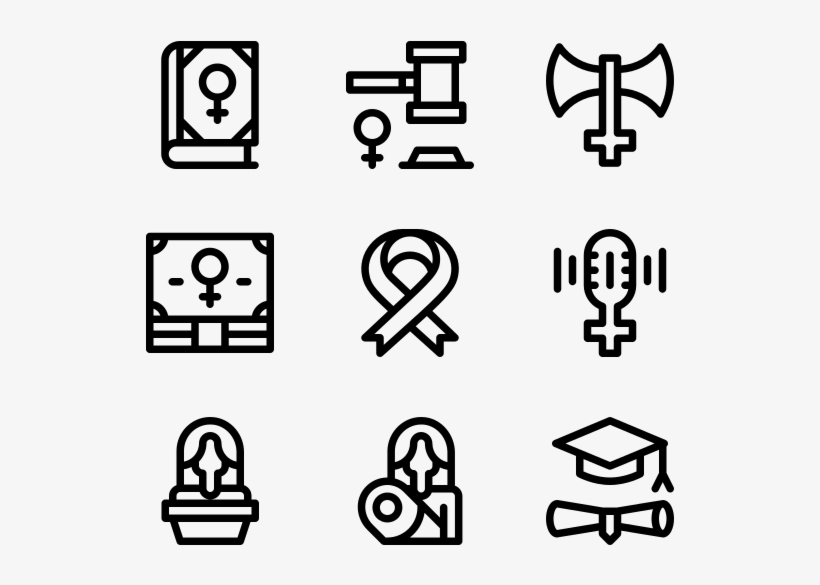 Feminism - Corruption Icons, transparent png download