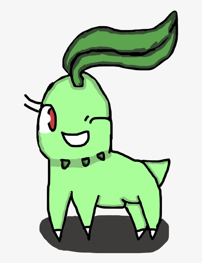 Chikorita Pokemon Pokemon Chikorita My Art Old Art - Cartoon, transparent png download