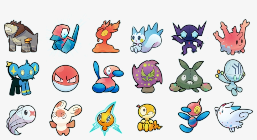 Debriz Porygon Magmar Pachirisu Sableye Trubbish Shinx - Cartoon, transparent png download