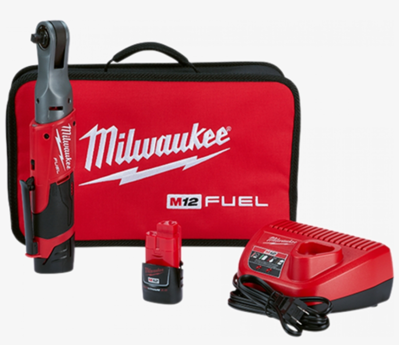 Milwaukee 2557-22 M12 Fuel 3/8" Ratchet Kit - Milwaukee 1 2 Cordless Ratchet, transparent png download