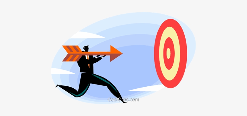 Businessman Shooting Arrow At Target Royalty Free Vector - Desired Results, transparent png download