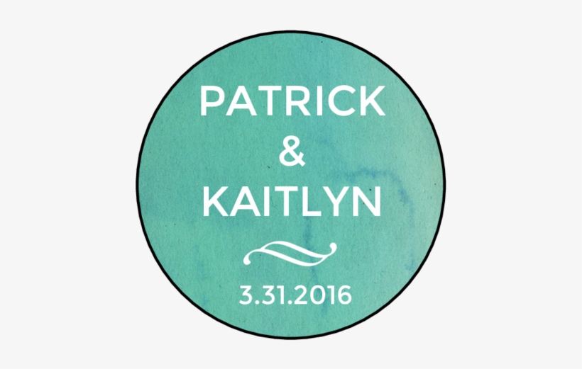 Blue Watercolor Circle Wedding Announcement Labels - Watercolor Painting, transparent png download