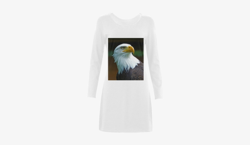 Bald Eagle Head 001 01 Demeter Long Sleeve Nightdress - Bald Eagle Head 02 Beach Towel, transparent png download