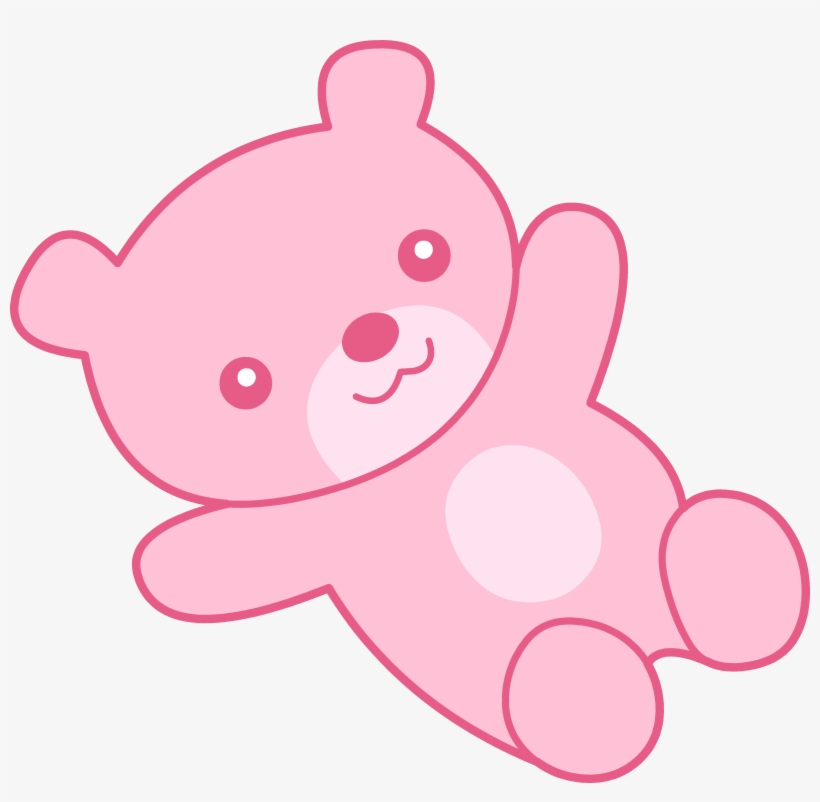Vector Illustration Of Bear Couple Cartoon Kissing - Pink Bear Clip Art, transparent png download