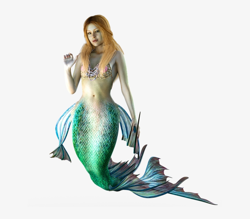 Female Mermaid On Transparent Background, transparent png download