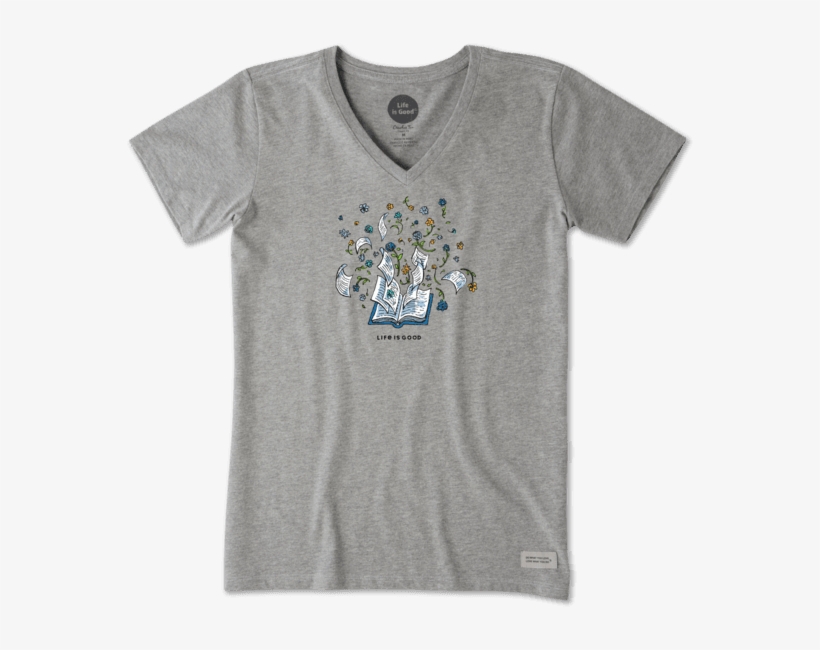 Women's Flower Book Crusher - T-shirt, transparent png download