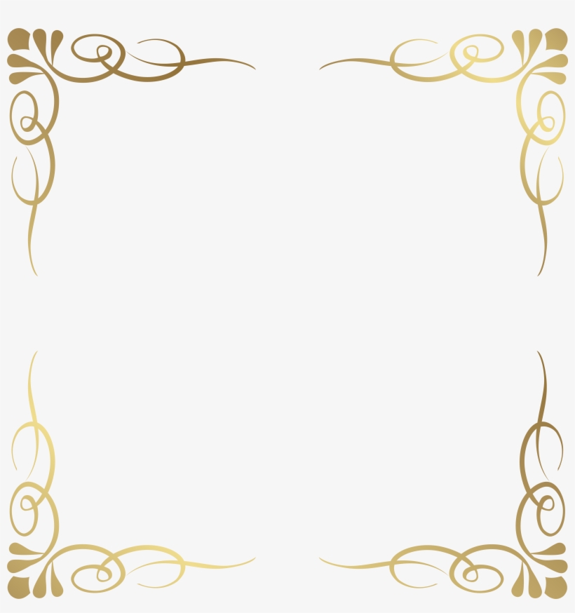 Decorative Frames, Decorative Borders, Borders For - Borde Dorado Para Tarjetas, transparent png download