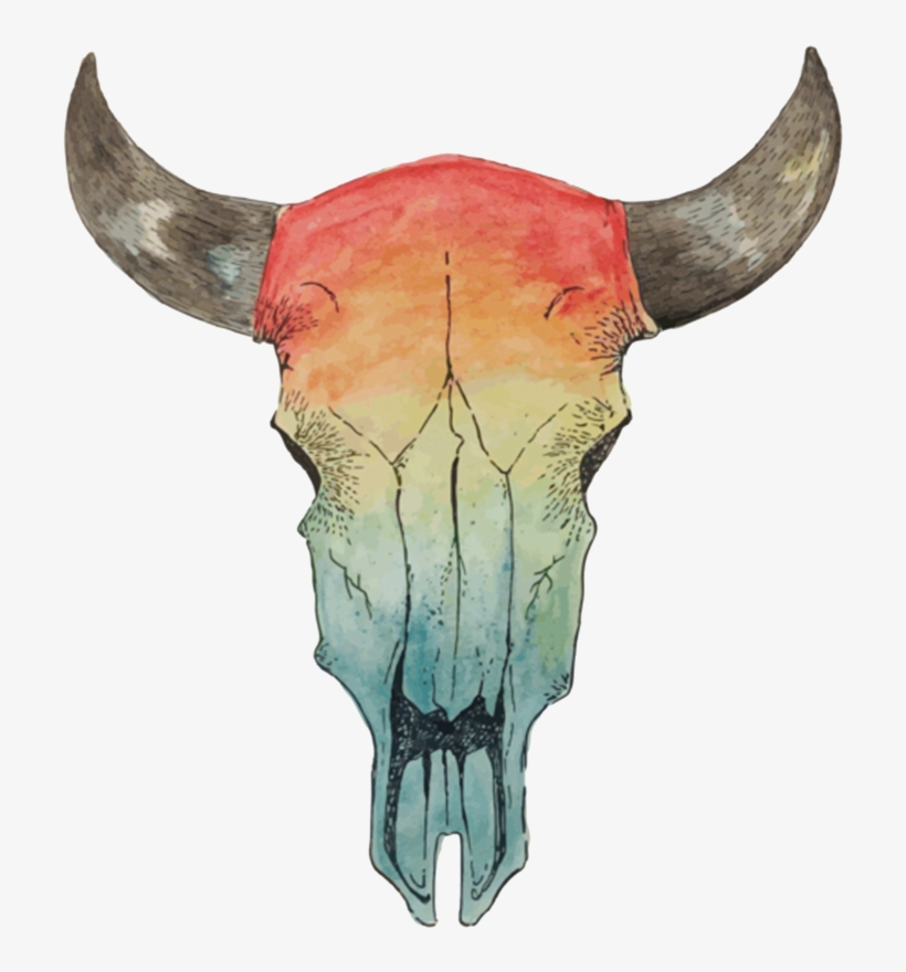 Watercolor Steer - Bull, transparent png download