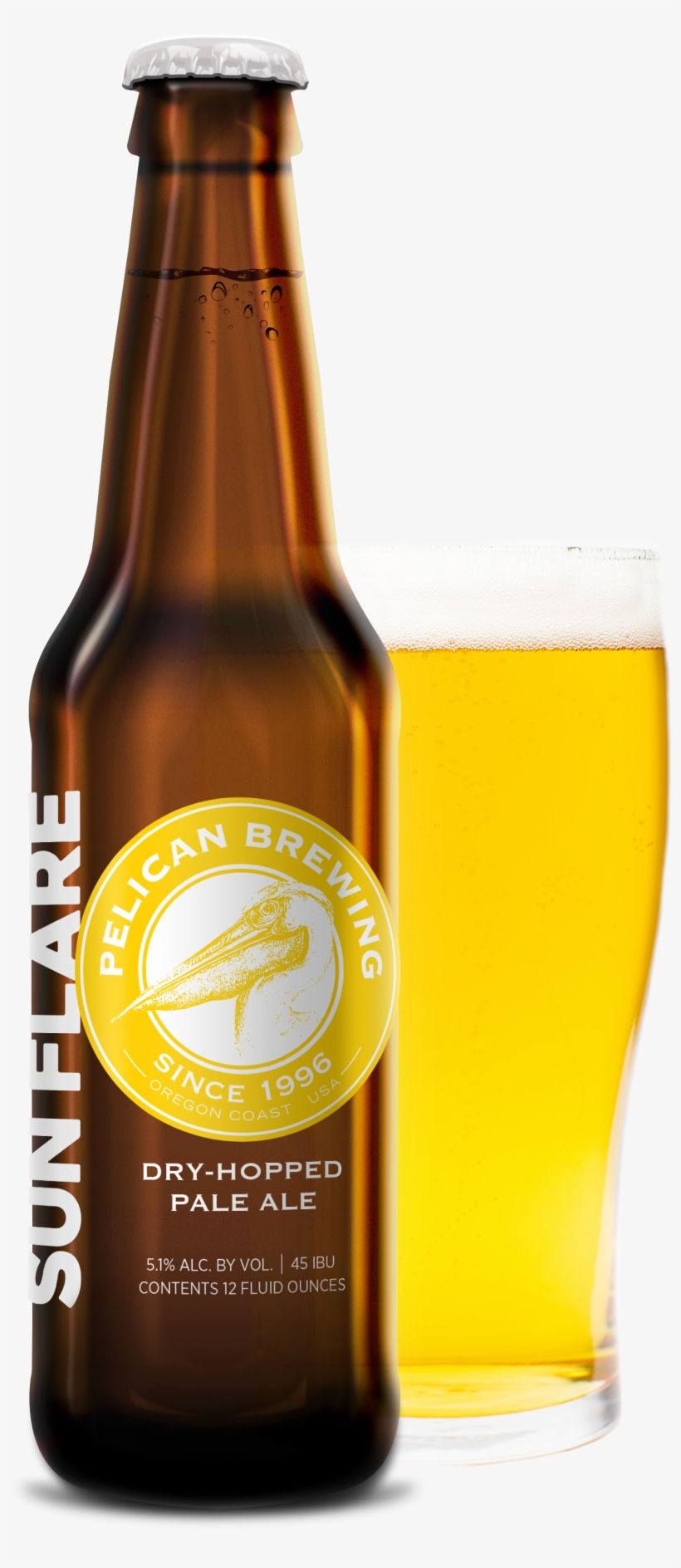 With A Color As Bright As A Sunny Coastal Day, Sun - Beer Bottle, transparent png download