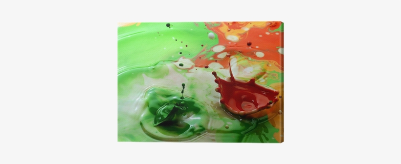 Abstract Color Pigments Milk Drops Canvas Print • Pixers® - Pigment, transparent png download