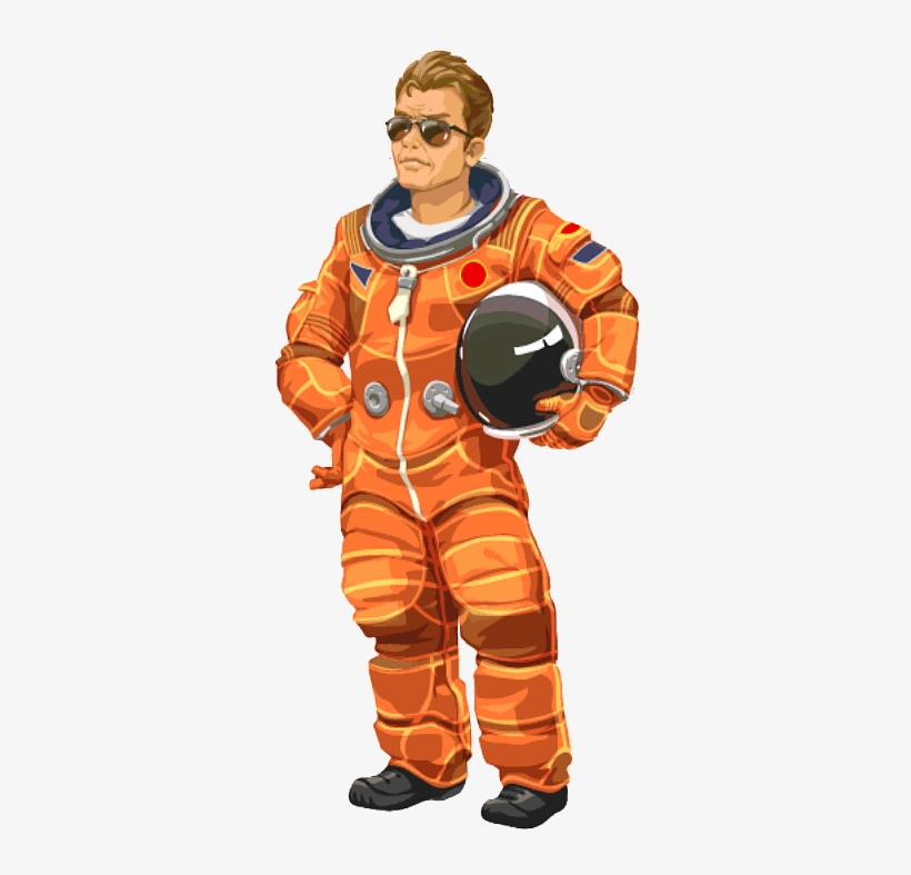 Astronaut Michael Mitchell - Astronaut Suit Png Orange, transparent png download