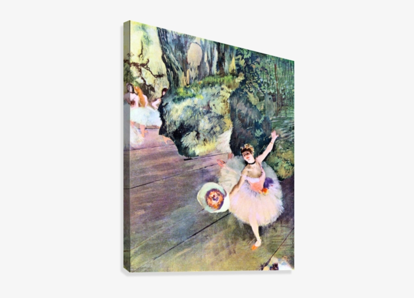 Dancer With A Bouquet Of Flowers By Degas Canvas - Edgar Degas Dancer With A Bouquet Of Flowers Art Print, transparent png download