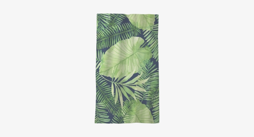 Tropical Seamless Pattern With Leaves - Leaves Watercolor Background, transparent png download