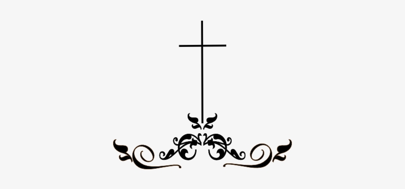 Swirl Black Cross Png Clip Art, transparent png download